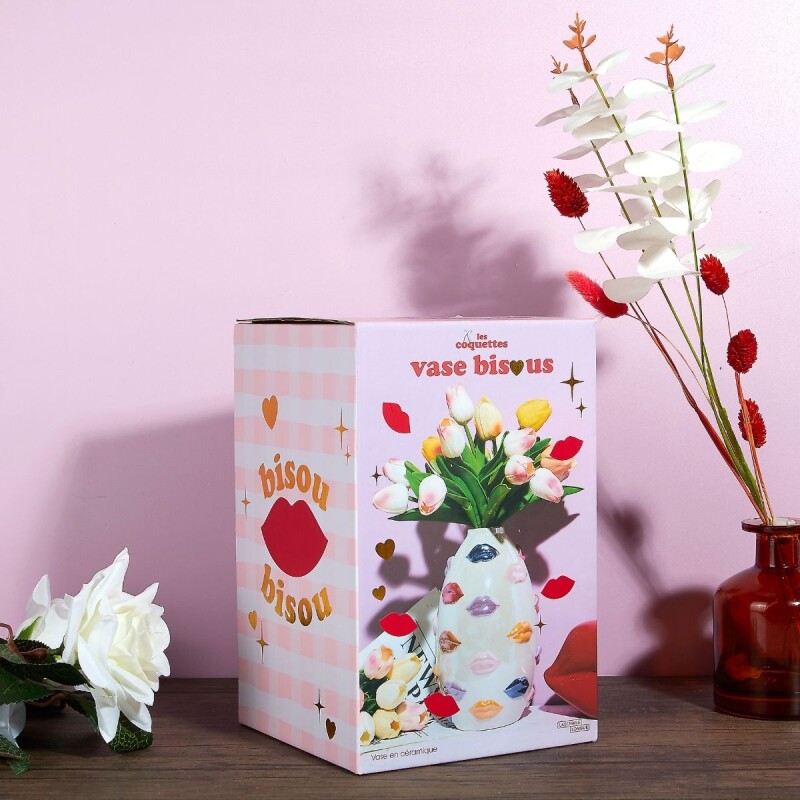 Florero de cerámica Besos Florero de cerámica Besos