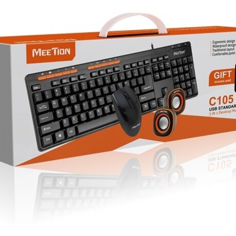 Teclado Mouse y Parlante C105 Combo 3 en 1 Gamer Meetion NEGRO