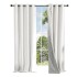 Cortina Blackout 100% Engomada Termica Set 2 Paños Tipo Lino Color Variante Blanco