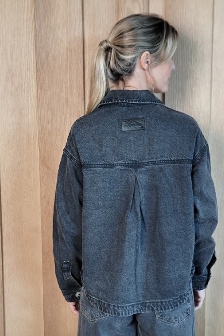Sobrecamisa Josefina Denim Negro Picado