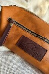 Necessaire de Cuero Honey Blue Zip