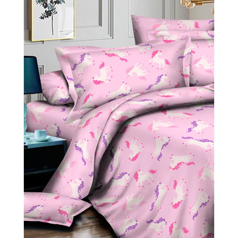 Juego de sábanas Cotton Flor Zyporah 1 plaza infantil 140x225cm 220