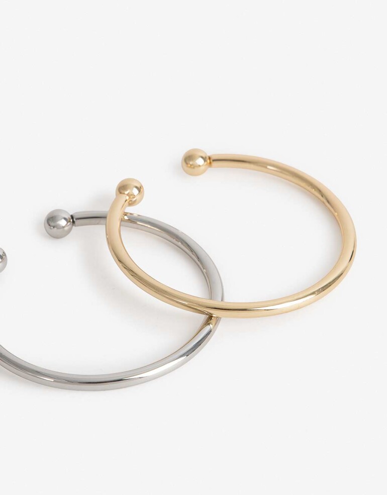 Pulseras Rígidas Sets Metal Set Pulseras Rígidas Metal - Dorado
