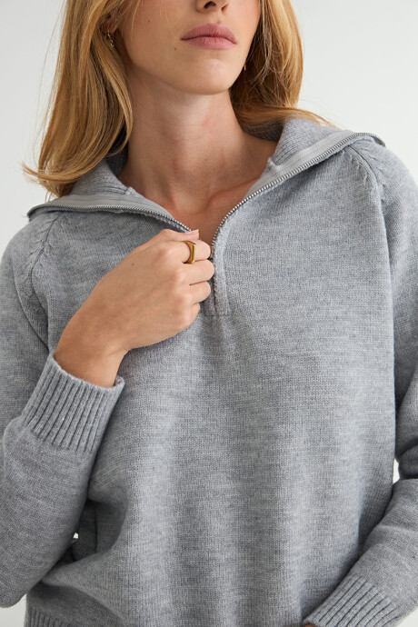 BUZO OLMO 1/2 CIERRE NEGRO