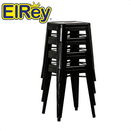 Banco Taburete Metálico Tolix Calidad Cocina Jardín Negro