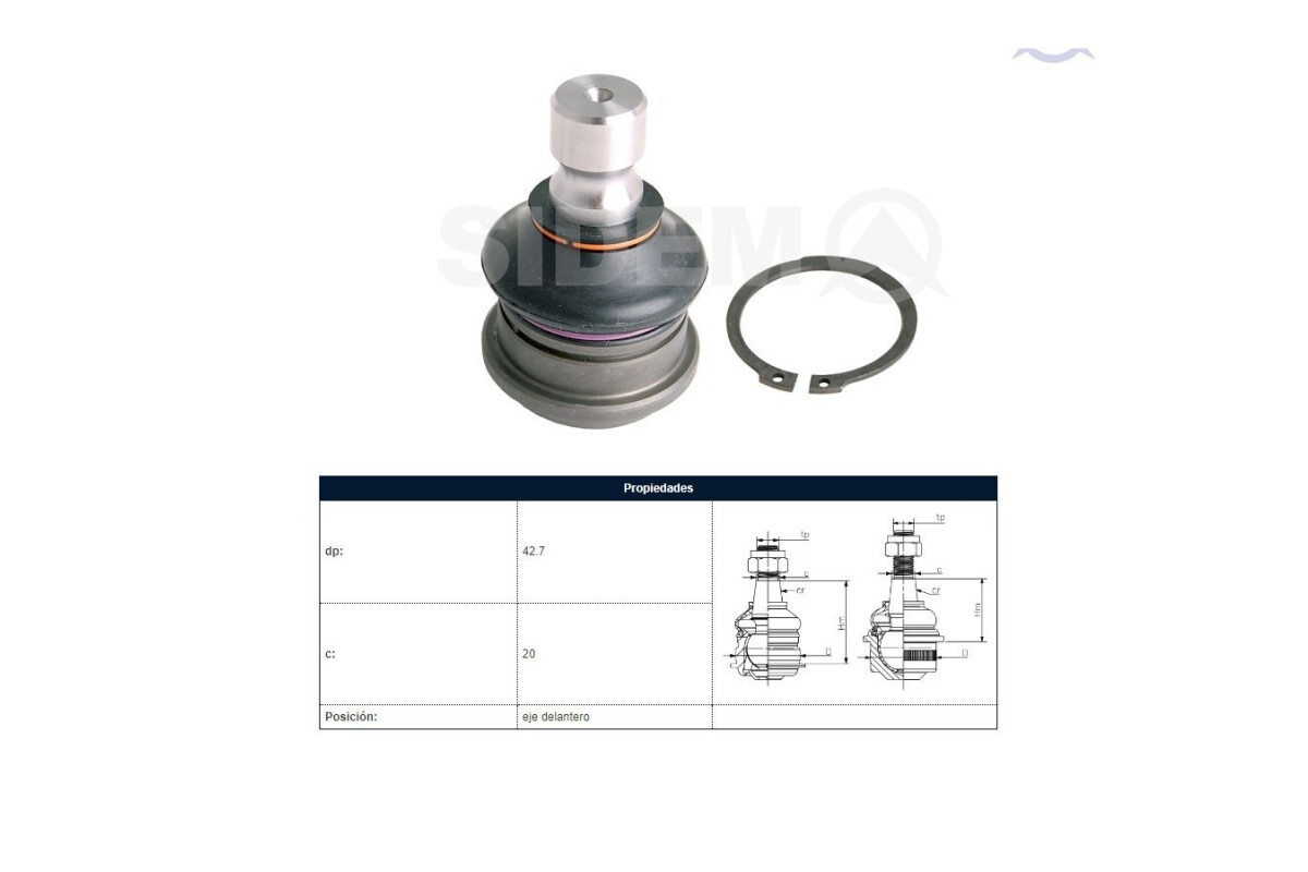 Rotula Del Kia Sorento 05-25 Der/Izq Rotula Del Kia Sorento 05-25 Der/Izq