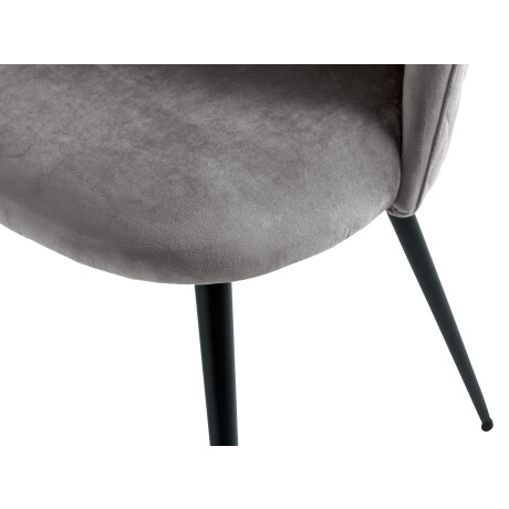 Silla De Comedor Kokkedal Terciopelo Gris