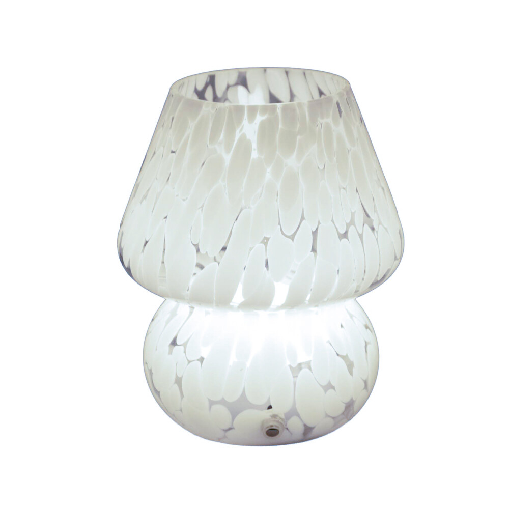 ML251013 VIDRIO BLANCO LÁMPARA DE MESA ML
