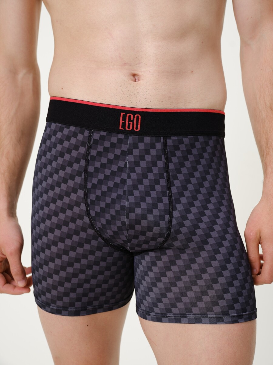 Boxer Active - Negro Cuadrillé 