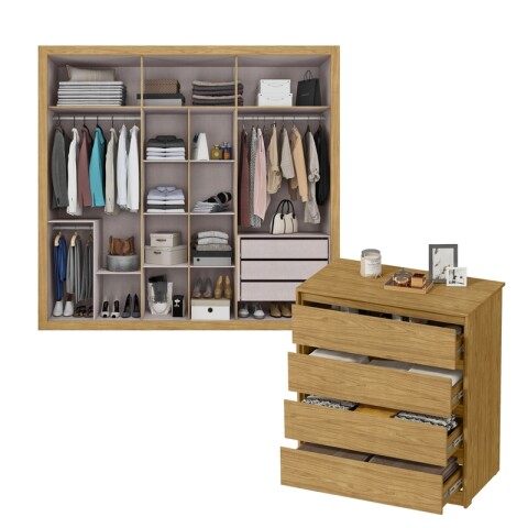 Juego de Dormitorio Ropero Montecarlo 6 Puertas Comoda Carla 4 Cajones - Marrocos Juego de Dormitorio Ropero Montecarlo 6 Puertas Comoda Carla 4 Cajones - Marrocos