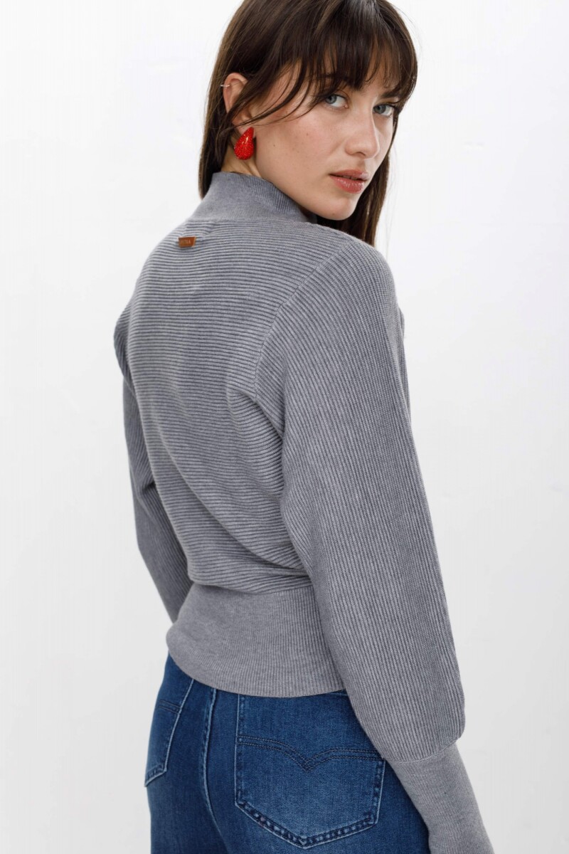 Sweater Polera Petunia - Gris 