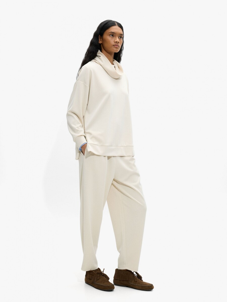 Sudadera Con Cuello Alto Y Tacto Suave blanco