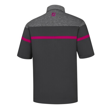 REMERA HOMBRE FOOTJOY PRODRY Stretch Lisle Space Dyed Self - Gris - Rosa
