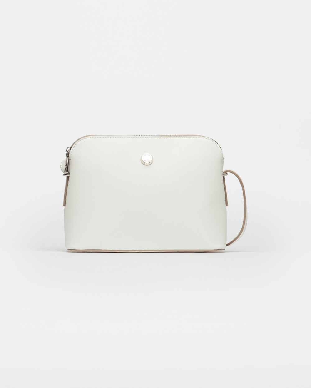 Bandolera Dyna En Efecto Cuero Blanco Prune