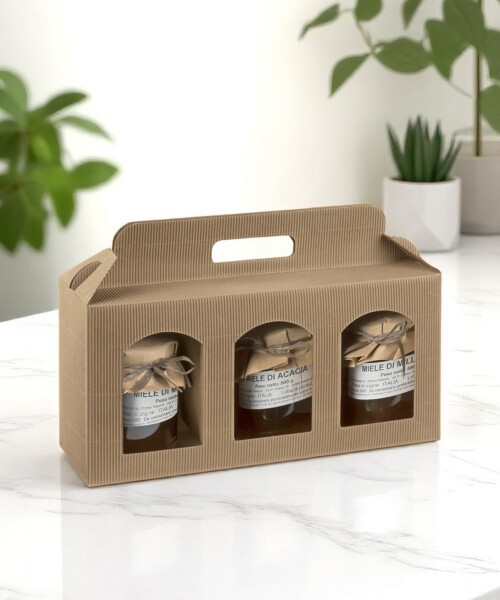 Caja corrugado 3 ventanas 19x6x15 - 35374 - AVANA Caja corrugado 3 ventanas 19x6x15 - 35374 - AVANA