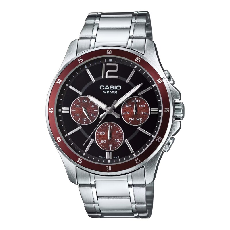 Reloj Casio MTP1374D 7AV para hombre de acero Negro