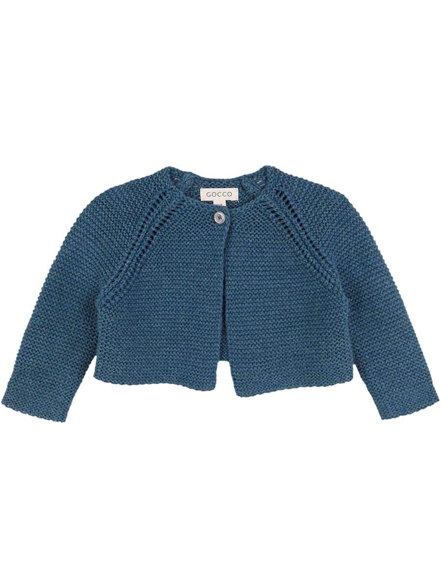 Chaqueta Punto Bobo Azul Pavo Melange