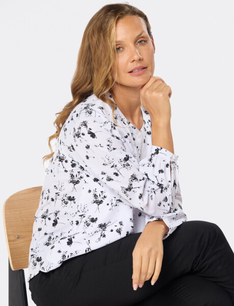 BLUSA MANGA LARGA Flor