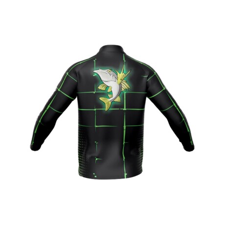 REMERA ROCKFISHING M/LARGA NEGRO/VERDE.- REMERA ROCKFISHING M/LARGA NEGRO/VERDE.-