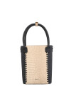 CARTERA MATERA TERRANO DE MANO TAUPE CROCO