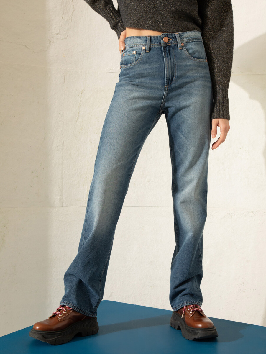 Jeans straight classic - Azul 