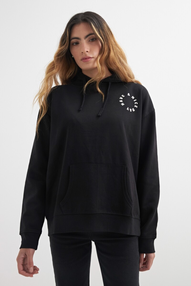 Hoodie con capucha NEGRO