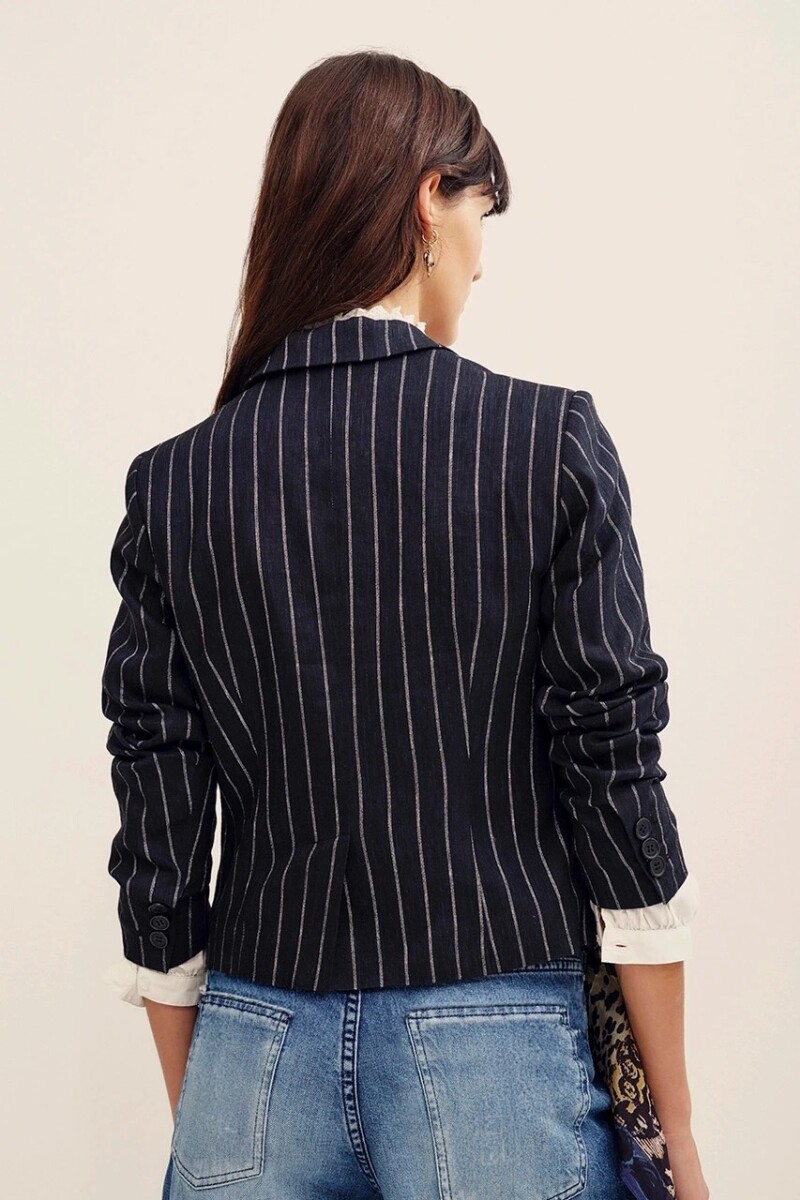 SACO STRIPES CROP Azul