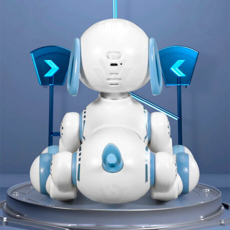 Mascota Robot Inteligente Control Remoto Con Sonido Celeste