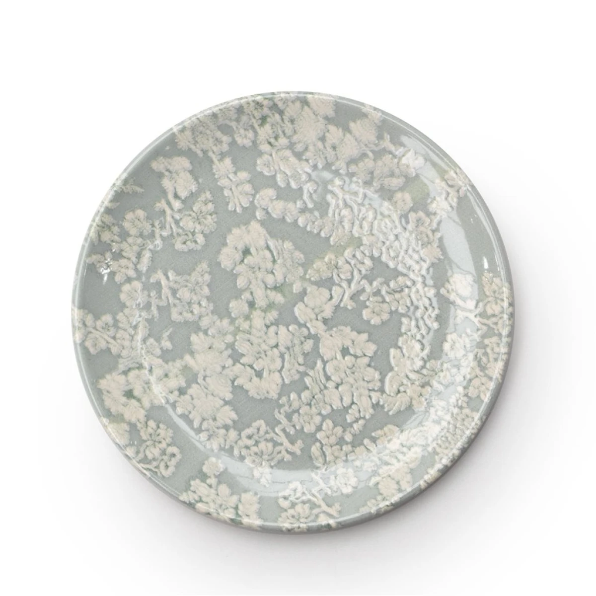 PLATO DE POSTRE D19CM FLORES BLANCAS 
