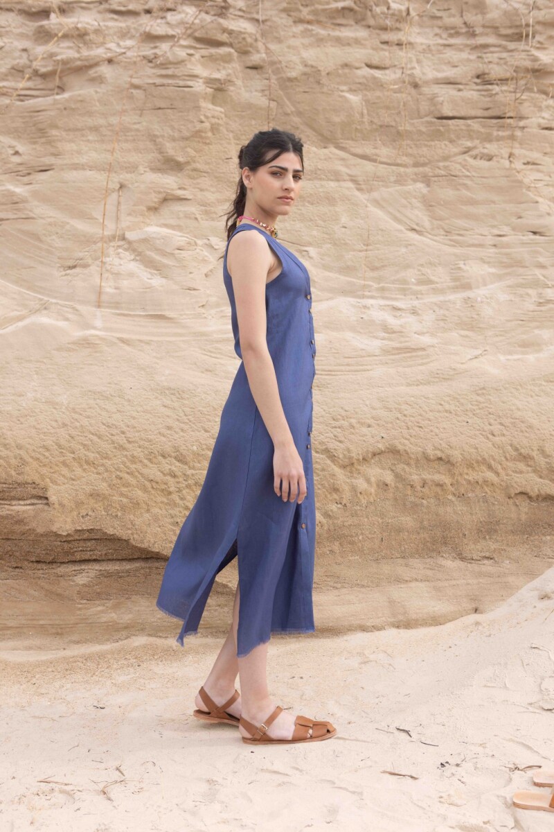 VESTIDO VESTA Azul Piedra