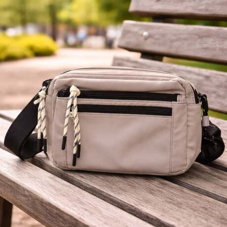 Bandolera de Dama en Tela Impermeable Vison Claro