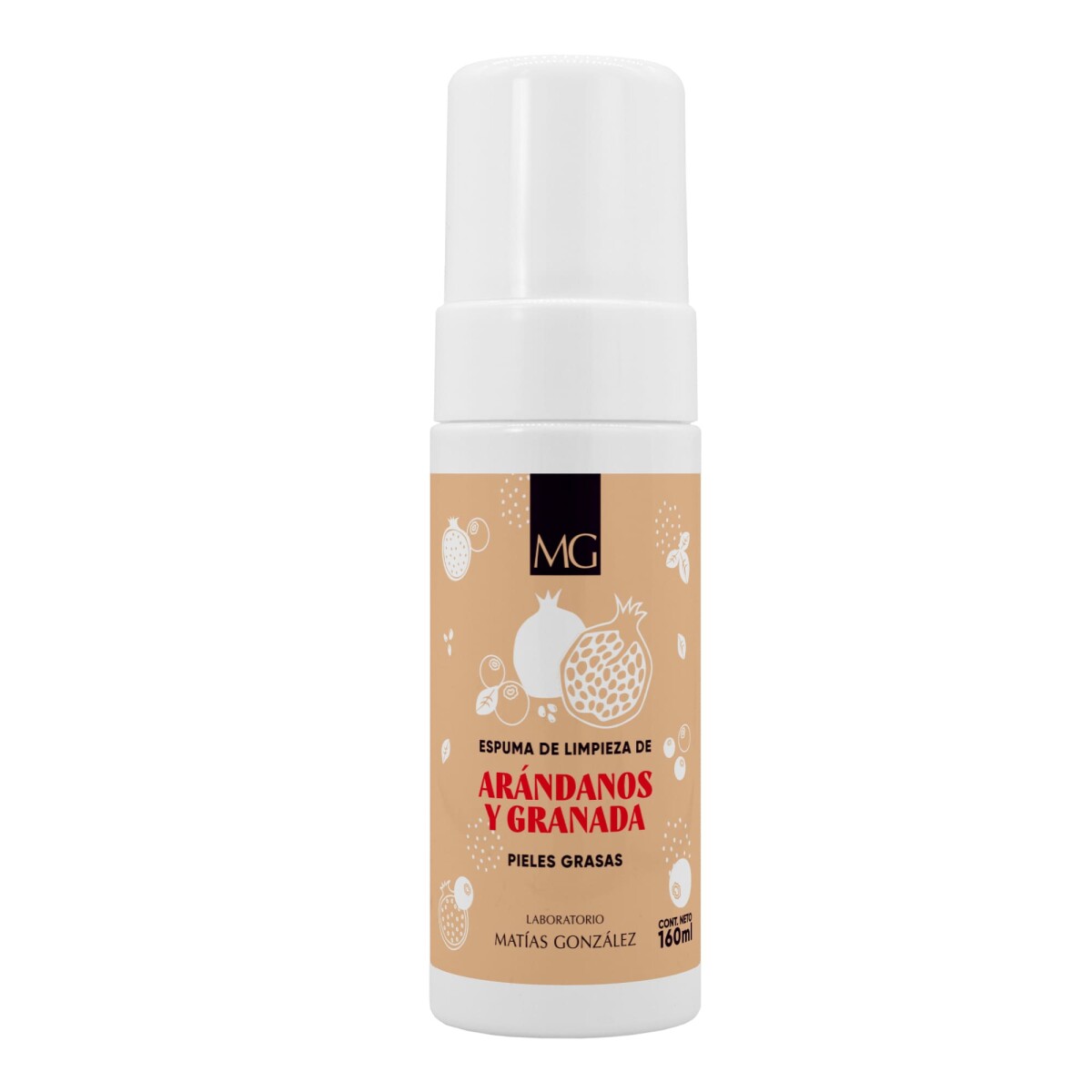 Espuma de Limpieza de Arándanos y Granada 