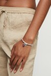 PULSERA EN ALEACIÓN DE METALES BAÑADAS EN PLATA DE LEY Y CRISTAL DE MURANO MORADO Pulsera