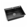 Pileta de cocina DREAM simple acero Negra 60x45x23 cm Pileta De Cocina Dream Simple Acero Negra 60x45x23 Cm