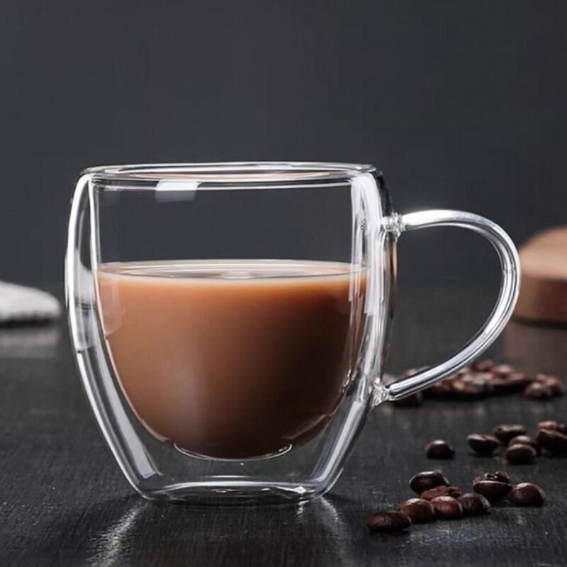 Taza de Vidrio Doble Pared Taza de Vidrio Doble Pared