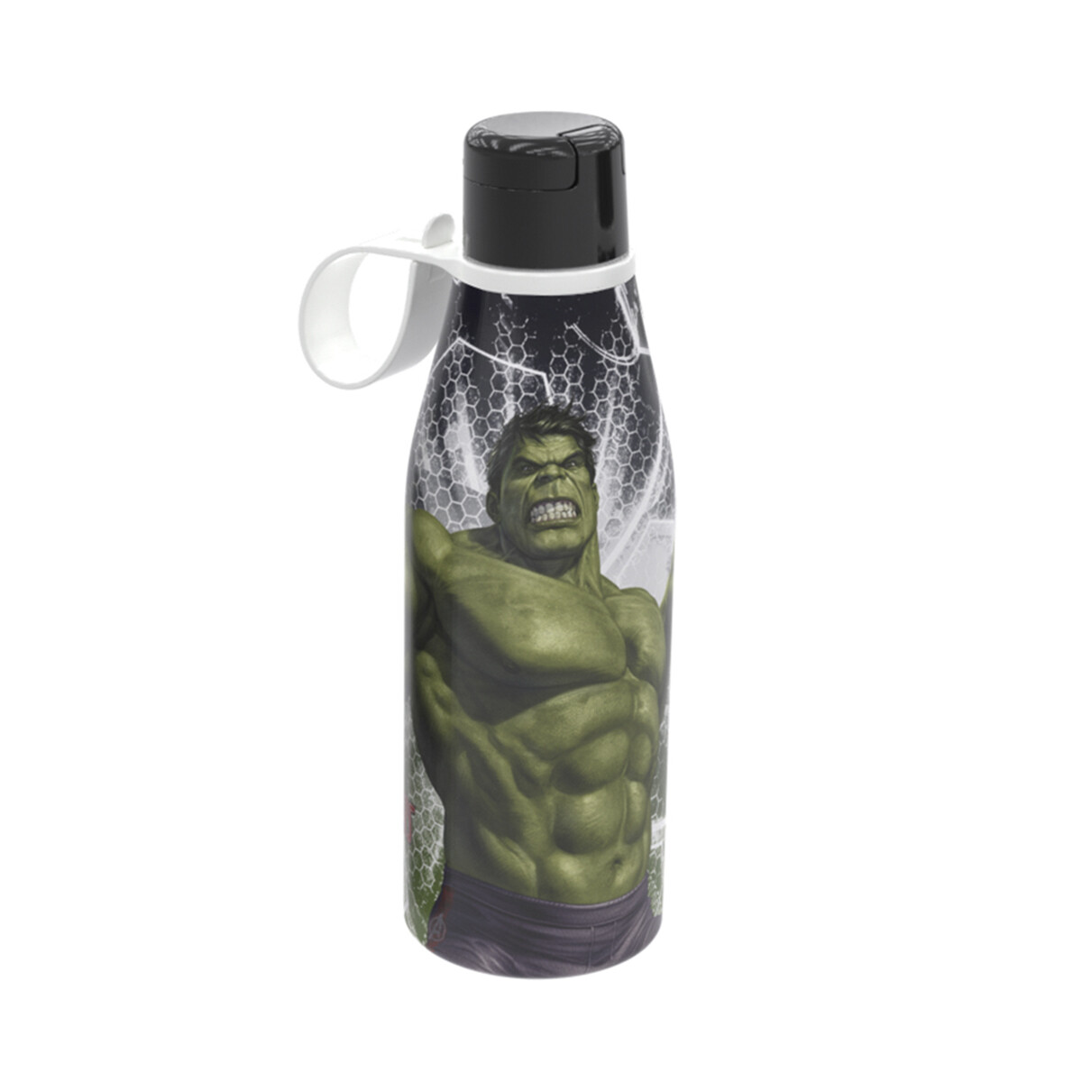 Botella Plástica 530ml con Agarre - Hulk 