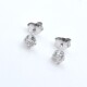 Caravanas en oro 18k blanco y brillantes Caravanas en oro 18k blanco y brillantes