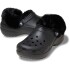 Classic Platform Fuzz Lined Clog W Black