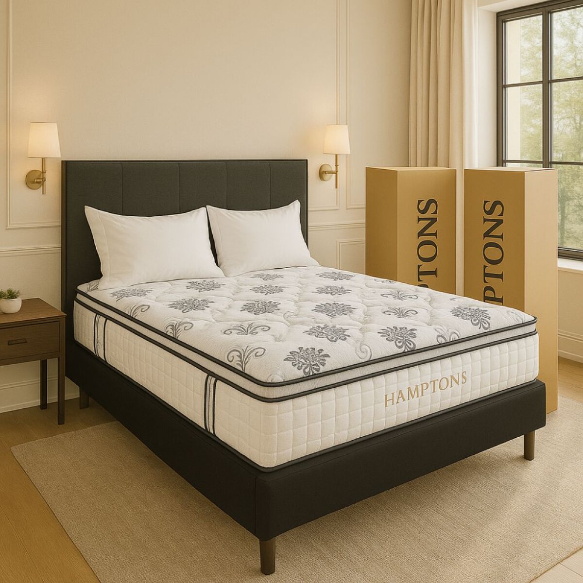 Sommier 2 plazas Hamptons Hybrid Bronze - Negro 