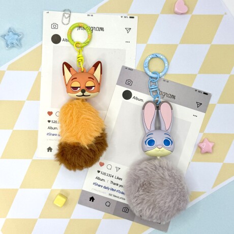 Llavero fluffy Zootopia Nick