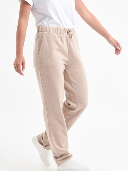 Pantalón deportivo básico Beige Melange