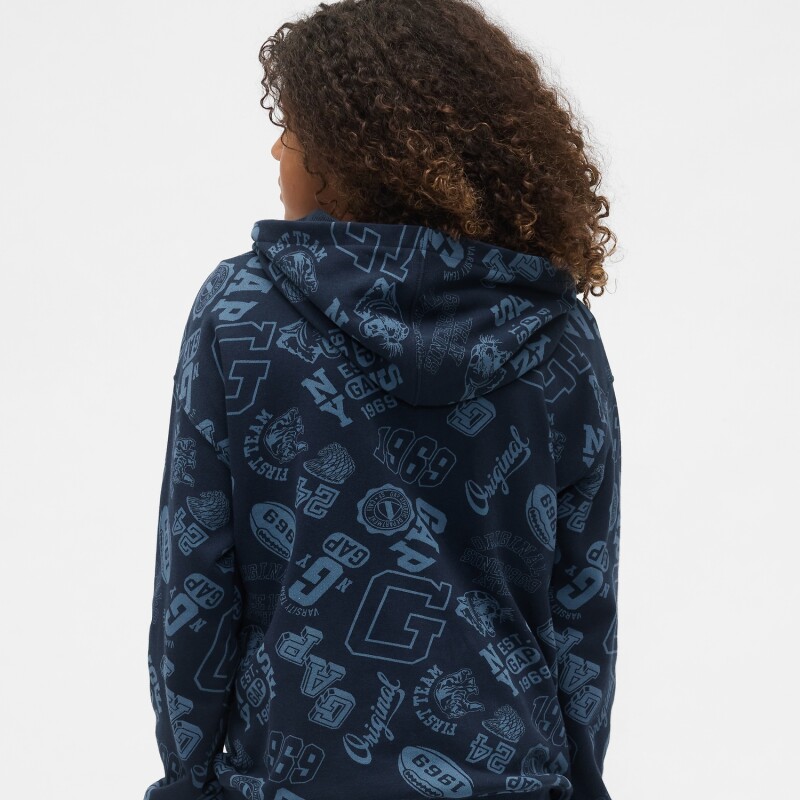 V-FRCH FT FALL LOGO PO - AOP PRINT TAPESTRY NAVY