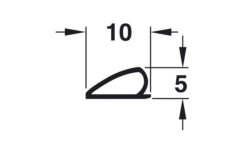 Burlete adhesivo para puerta y ventana 950.10.287 rollo 6 mt Burlete Adhesivo Para Puerta Y Ventana 950.10.287 Rollo 6 Mt