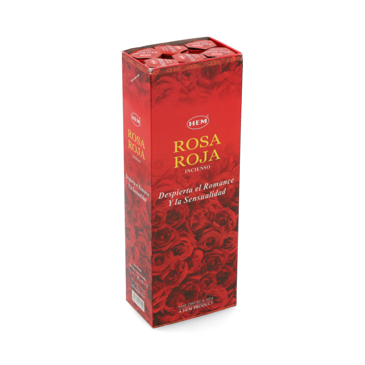 INCIENSO HEM CAJA HEXAGONAL X6 - Rosa Roja 