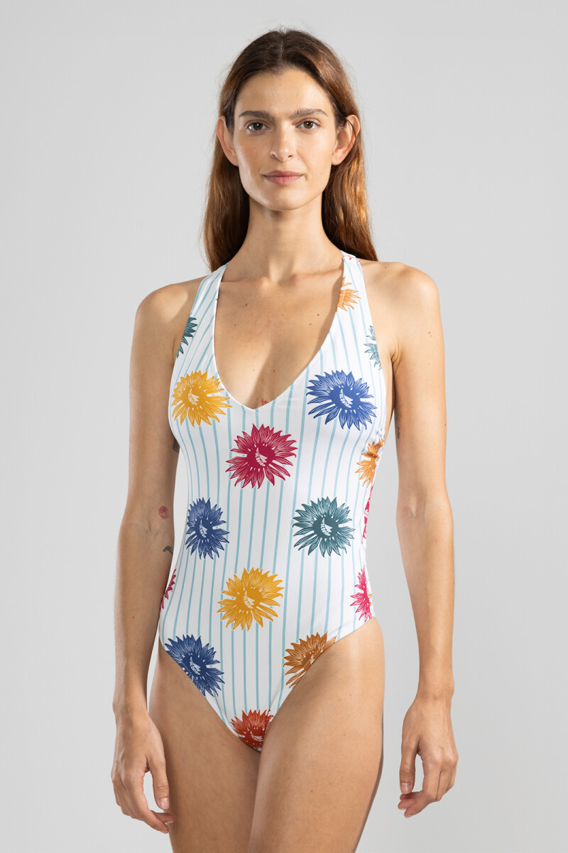 LU ONE PIECE Bloomline White