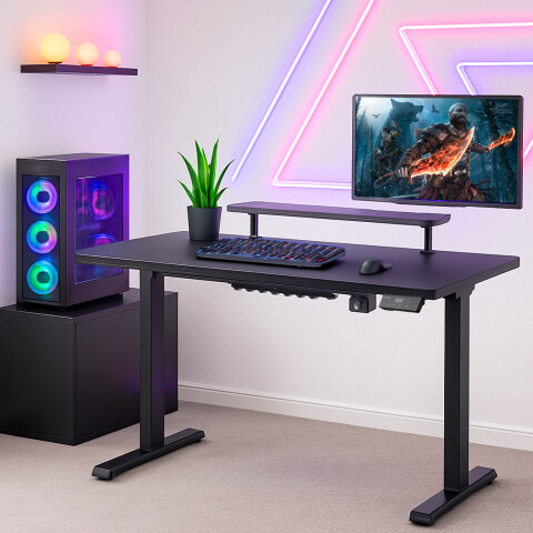 Escritorio 120cm Eléctrico Cougar E-star 120 ESCRITORIO COUGAR E-STAR 120 NEGRO