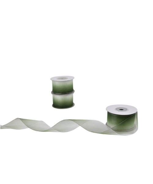 Cinta organza degrade - 23 mts VERDE