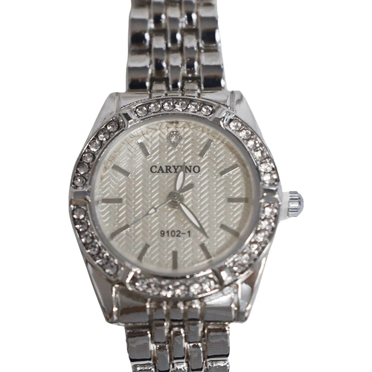 Reloj Pulsera para Mujer Diseño Elegante Clásico con Brillos - Plateado 