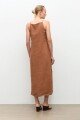 Vestido 100% Lino camel