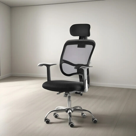 Set X2 Sillas Escritorio Reclin Apoyacabezas Alt Ajustable Negro